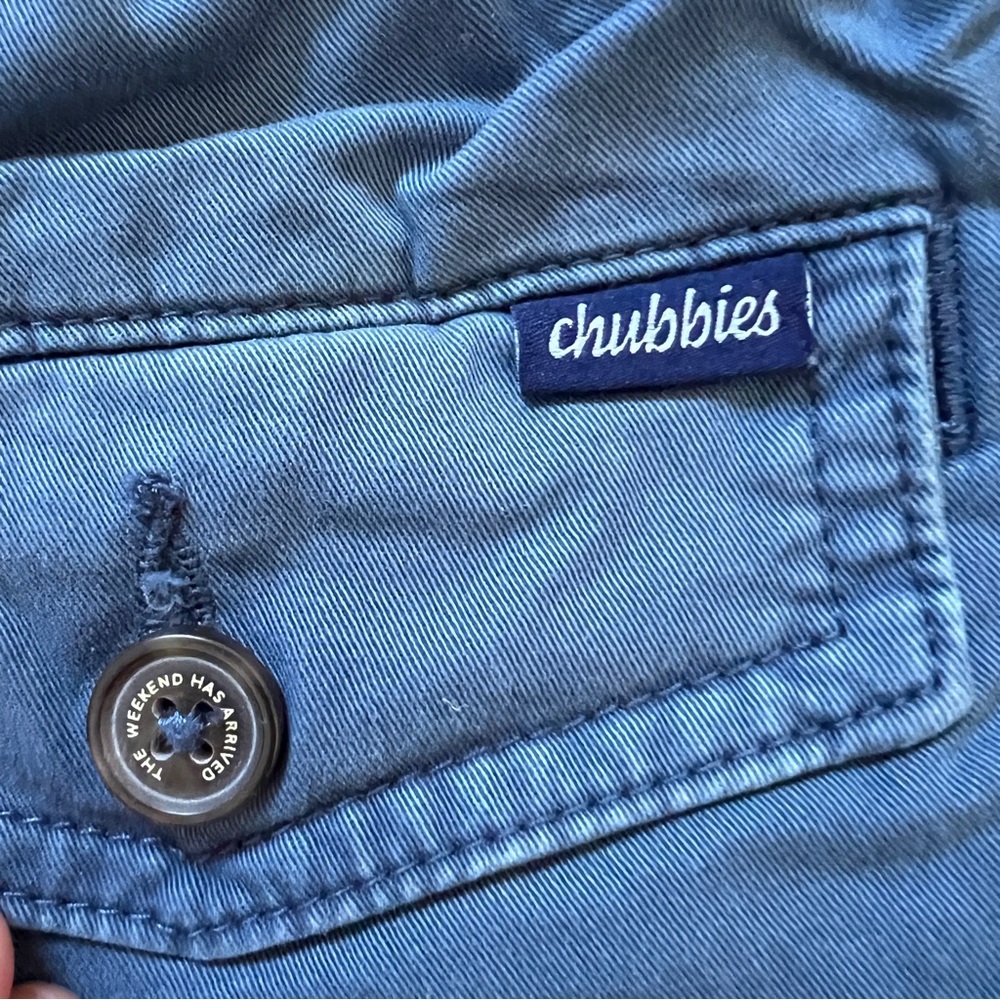 Chubbies Men’s Twill Chino Shorts Navy 5.5” Inseam Medium elastic waist - Picture 3 of 7